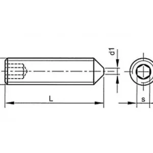 Šroub stavěcí s hrotem-inbus DIN 914 M6x18 Dokud Zásoby Vydrží